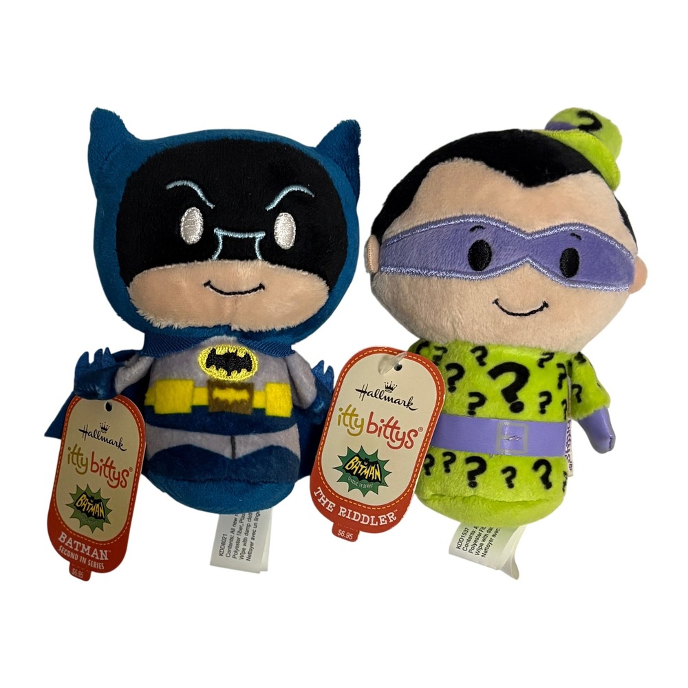 BATMAN & THE RIDDLER Itty Bitty Itty Bittys Plush NWT